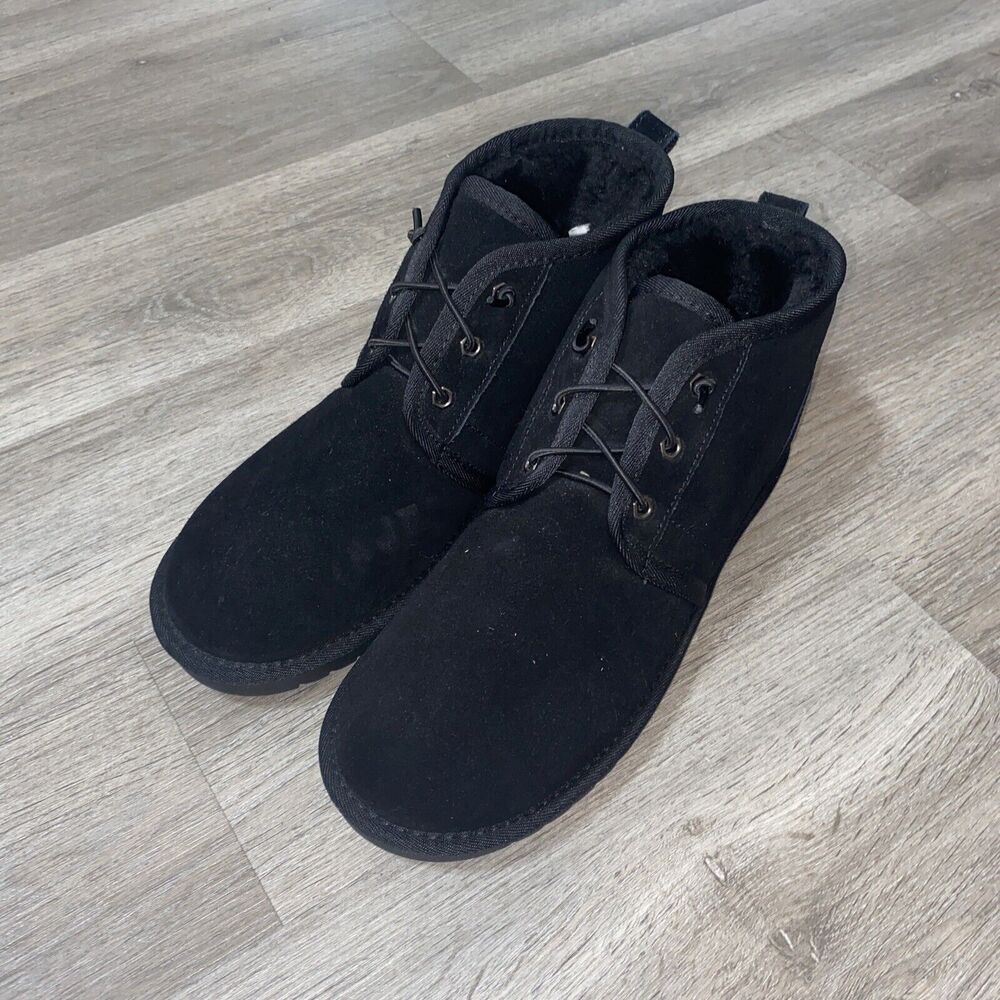 ASPEN HARPER Water Repellent BLACK Suede Lace-Up Ankle Boots Sz 9.5